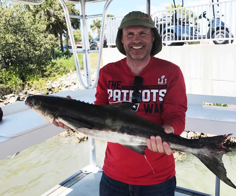 Nice Cobia caught nearshore Port Canaveral with Capt. Mike Mann