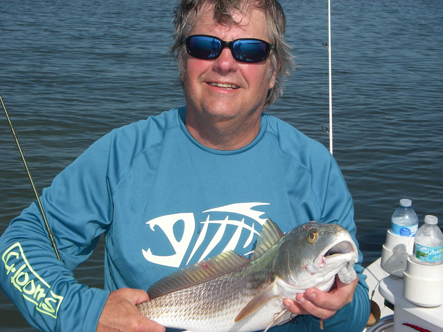 The redfish bite is decent on the Mosquito Lagoon