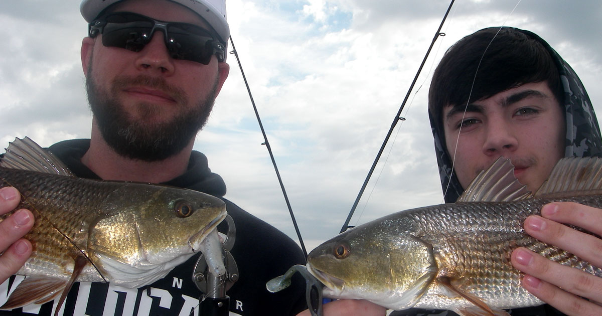 doubling up on redfish in the Mosquito Lagoon